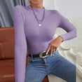 thumbnail image 4 of Suéter de punto de manga larga para mujer, jersey Y2K, blusas de primavera y otoño, camisa básica ajustada para mujer, 4 of 5