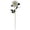 White, variant on White Flocked Artificial Dried Rose Stem, for single stem rose, White use in gift display