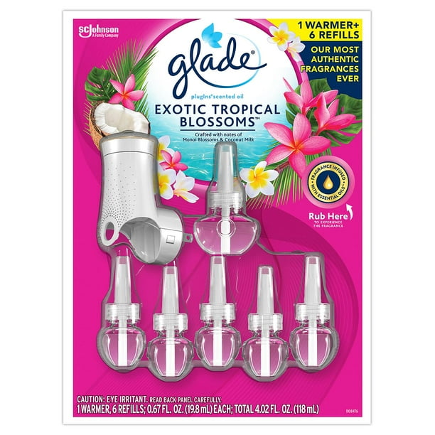 Glade PlugIns Scented Oil Refills + Warmer Tropical Blossom Walmart