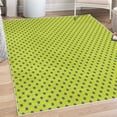 thumbnail image 1 of Polka Dots Decorative Rug, Tiny Little Retro Circles Vintage Style Geometric Round Motifs Composition, Quality Carpet for Bedroom Dorm and Living Room, 6 Sizes, Yellow Green, by Ambesonne, 1 of 4