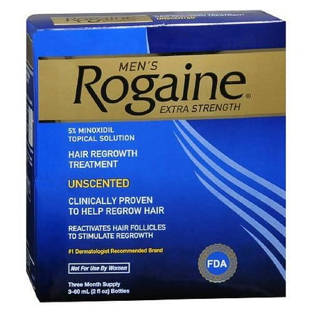 Men's Rogaine Extra Strength Hair Regrowth Treatment, Unscented 3 month
