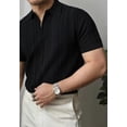 thumbnail image 6 of Siilsaa Men Shirts Short Sleeve Mens Short Sleeve Casual Button Down Shirts Summer Untucked Dress Shirts(Black,M), 6 of 7