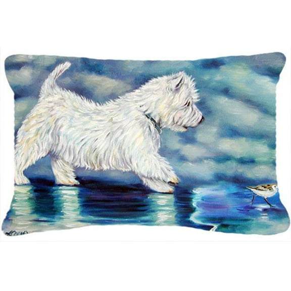 Carolines Treasures  Misty Westie Fabric Decorative Pillow