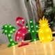 thumbnail image 1 of Lámpara de mesa decorativa con forma de nube, piña, cactus y flamenco con luz LED de viento, 1 of 5