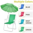 thumbnail image 4 of Folding Beach Chair for Adults with Umbrella – Lightweight Portable Camping Chair High Back – Heavy Duty 265lbs Capacity for Outdoor, Travel, Picnic, Concert, Fishing, BBQ & Beach Activities, 2Pcs, 4 of 8