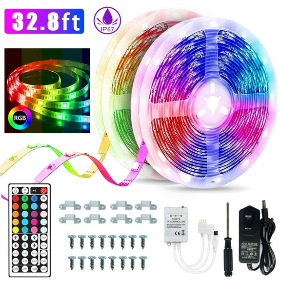 Led Lights for Bedroom,16.4ft/5M 3528 RGB Led Strip Light Remote Fairy Lights Room TV Party Bar