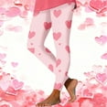 thumbnail image 2 of LSLJS Leggings for Women Plus Size Elastic Tummy Control Yaga Pants Casual Trendy Valentine's Day Heart Print Workout Leggings Pants, Gifts for Women, 2 of 6