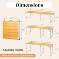 thumbnail image 4 of 6ft Portable Multipurpose Folding Table 70lb Capacity - Wood Grain Lightweight Camping Table,Portable for Indoor/Outdoor, Locking Legs, 4 of 10