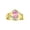 Pink Ice, variant on Rings for Women 14K Gold Plated Silver Swirl Ring with 7X5MM Oval Gemstone & Diamond Ring October Pink Ice Jewelry Size 9