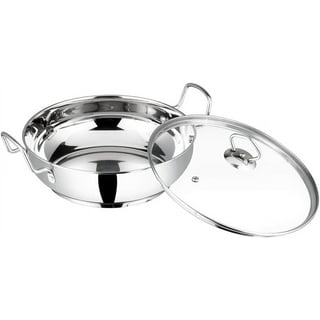 Incredia Stainless Steel Kadai with Handle 1250 Ml, Silver- Heavy Bottom  Hammered Cookware, Kitchen Kadhai for Cooking/Deep Frying