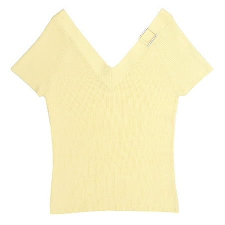 Faded Glory - Women's Rhinestone Buckle Top