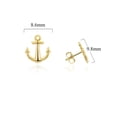 thumbnail image 3 of Yellow Gold Nautical Anchor Stud Earrings (10K), 3 of 3
