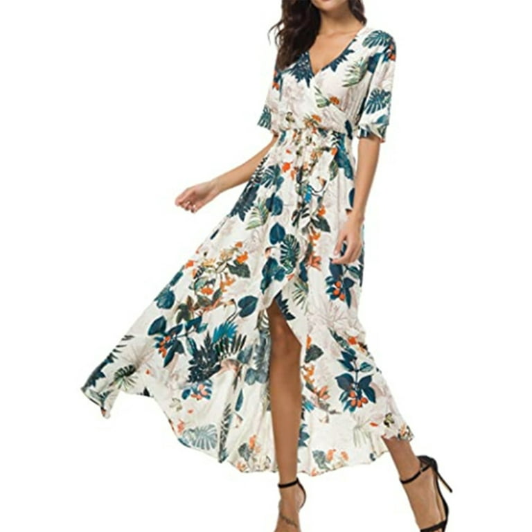 Hawaiian long dresses with sleeves 2025
