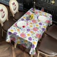 thumbnail image 2 of Pioneer Flower Floral Print Pattern Rectangle Tablecloth 60"x120", Waterproof Polyester Table Cloth, Wipeable Spillproof for Dining Camping Indoor Outdoor, 2 of 6