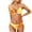 Yellow, variant on Enjoytime Swimsuits for Women Floral Printed V Neck Halter Two Piece Bathing Suits Slimming High Cut Modest Bikini Set 2026