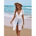 thumbnail image 3 of EKOUAER Bathing Suit Cover Up Chiffon Swim Suit Coverup Tie Front Sheer Beach Kimono Coverups Swimwear Cardigans, 3 of 4