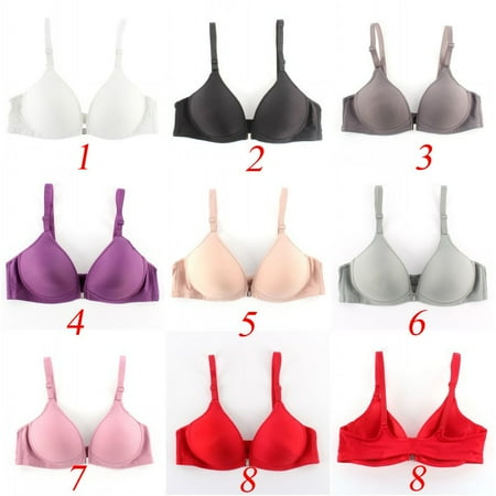 

Topwoner Women Push Up Bra Sexy Front Closure Bra Top Solid Adjusted Seamless Thin Padded Sexy Lady Underwear Gather For Girls 70-85B