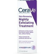 CeraVe Skin Renewing Nightly Exfoliating Treatment Anti-Aging Face Serum, 1.7 fl oz