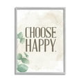 thumbnail image 4 of Stupell Industries Choose Happy Text Green Leaves Neutral Brown Gray Framed by Kim Allen, 4 of 5