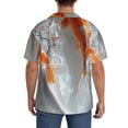 thumbnail image 3 of Gukieu Koi Fish Water Print Men's Short-sleeved Shirts, Button-down Pocket Shirts, T-shirts, Beach Vacation Travel Summer Clothing-Small, 3 of 5