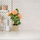 thumbnail image 4 of Flor artificial de tres cabezas, pequeña rosa de té, planta bonsái, flor artificial creativa, decoración del hogar, 4 of 5
