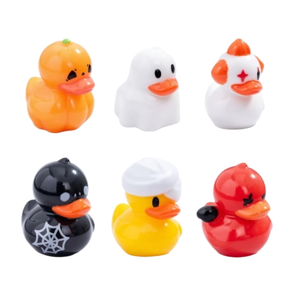 Halloween Mini Ducks, 1 Pc Mini Resin Ducks Figurines, Cute Spooky Desktop Decor, Halloween Christmas Party Favors Gift DIY Craft Dollhouse Decor