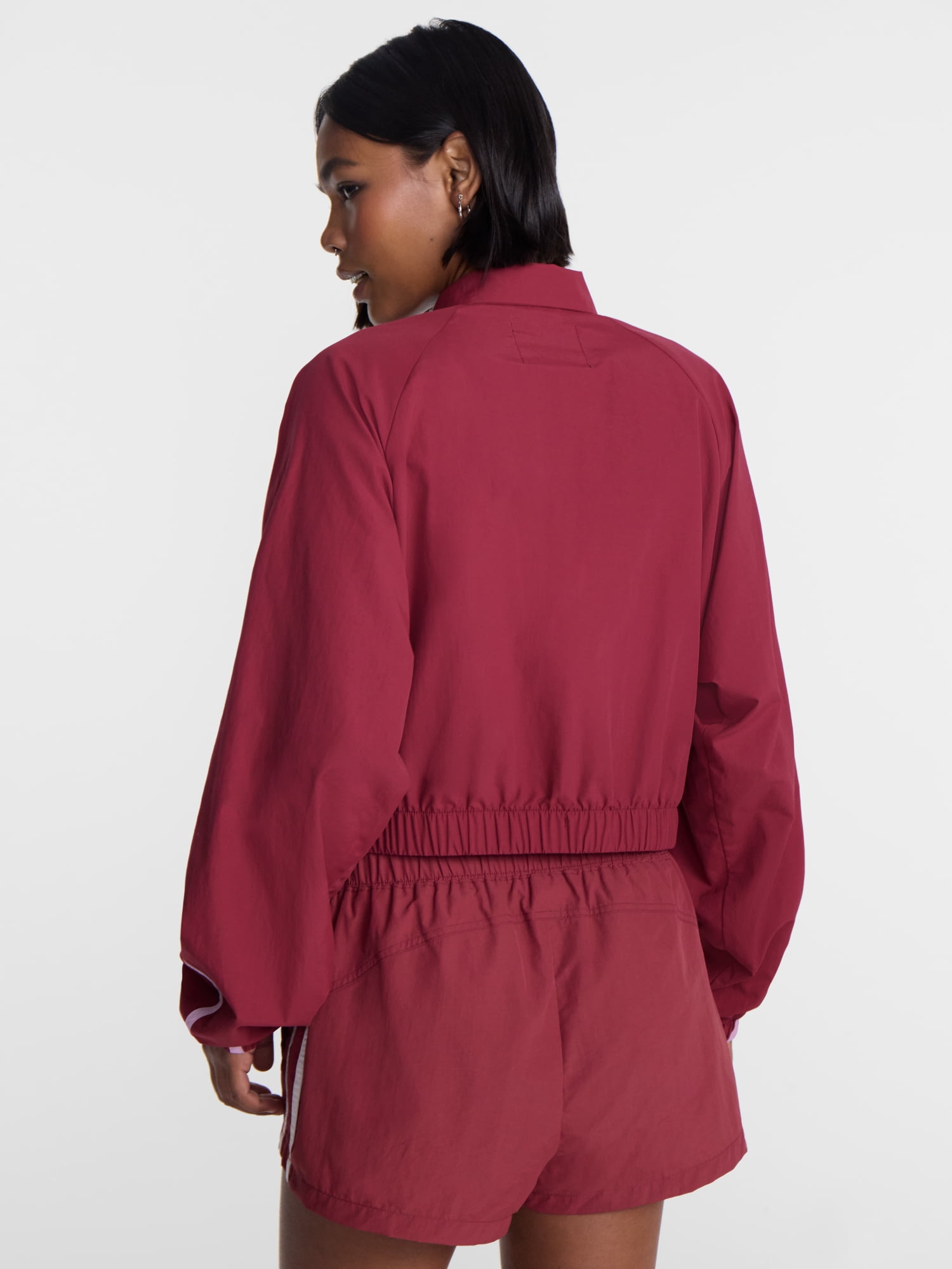 No Boundaries Zip Front Graphic Track Jacket, Women's XXS-XXL
