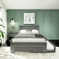 thumbnail image 5 of Plank+Beam Solid Wood Farmhouse Full Bed with Panel Headboard with Trundle, Driftwood, 5 of 7