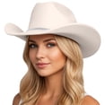 thumbnail image 1 of Western Sun Hat for Travel Sparkling Rhinestone Wide Brim Cowboy Hat Classic Outdoor Styling, 1 of 5