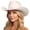 Beige, variant on Womens Mens Western Cowboy Sparkling Rhinestone Hat Wide Brim Sun Travel Hat Country Concert Rodeo Dress Up