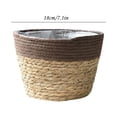 thumbnail image 5 of TERGAYEE Seagrass Basket Planters,Flower Pots Cover Storage Basket Plant Containers,Hand Woven Basket Planter with Plastic Liners Straw Flower Pot, 5 of 7