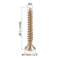 thumbnail image 2 of Unique Bargains M4 x 35mm Phillips Flat Head Carbon Steel Color Zinc Plated Wood Screws 100 Pack, 2 of 5