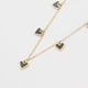 thumbnail image 5 of Hermoso Collar Corazones Negros De Moda Juvenil Oro 14K Lam dorado Unitalla, 5 of 8