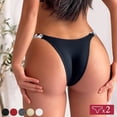 thumbnail image 2 of Puimentiua-Tanga Sexy de cintura baja para mujer, bragas de Bikini de leopardo, Tangas cómodas, íntimas, 2023, 2 uds./Set, 2 of 4