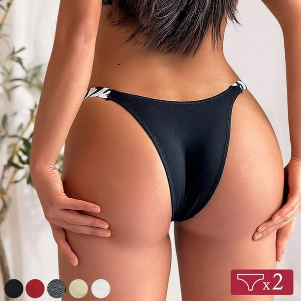 Puimentiua Tanga Sexy de cintura baja para mujer bragas de Bikini de leopardo Tangas comodas intimas 2023 2 uds. Set Bodega Aurrera en linea