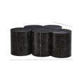 thumbnail image 3 of Meridian Furniture Dimple 5 Piece Black Terrazzo Pattern Iron Metal Coffee Table, 3 of 5