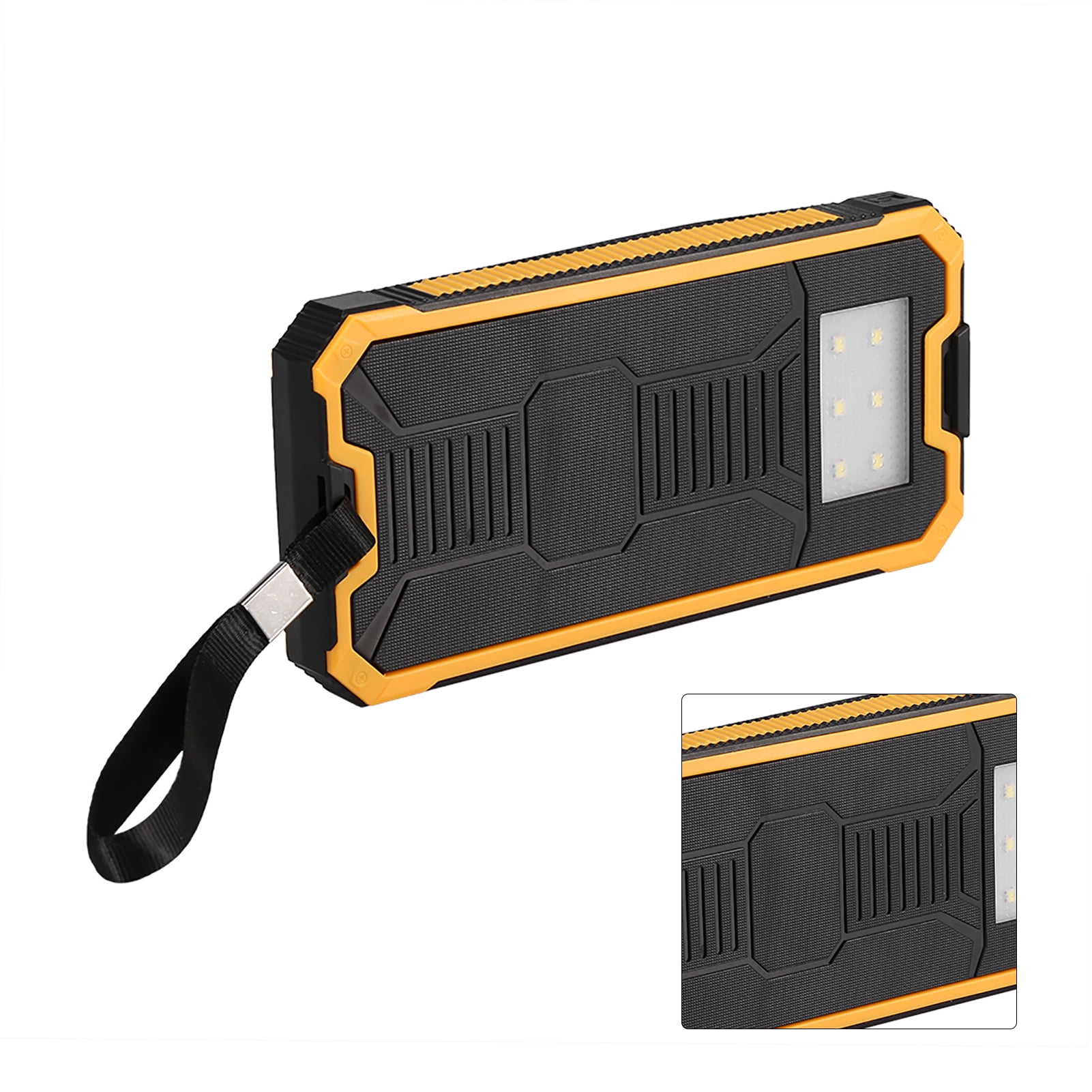 Portable Solar Charger Power Bank 20000mAh with Dual USB Ports for Fast Charging Outdoor Activities and Travel