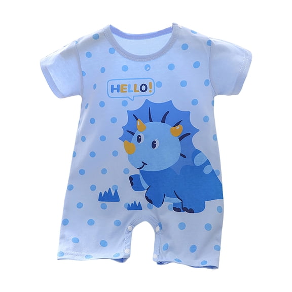 Emitonse Summer Outfits Baby Girl,Girls' Jumpsuits & Rompers,Long Sleeve Bodysuits 100% Organic Cotton Baby Clothes for Boys and Girls Sky Blue,Size 3-6 Months