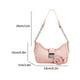 thumbnail image 3 of Bolso A Cuestas Bolso Hobo Para Mujer, Bolso Para Axila Con Cadena, Bolso De Mano Informal De Cuero Pu Sólido Para Mujer (Rosa), 3 of 5