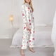 thumbnail image 3 of Fotbe Red coral and scallop seashell Conjunto de Pijama de Manga Larga para Mujer con Estampado, Ropa de Dormir de 2 Piezas, Conjunto de Casa Suave y Cómodo con Bolsillos-X-Large, 3 of 7