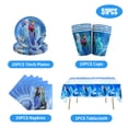 thumbnail image 4 of Decoraciones para fiestas de cumpleaños de Disney Frozen, vajilla, vasos de papel, platos y globos de color rosa y azul de la princesa Elsa para bebés y niños, 4 of 5