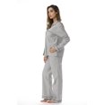 thumbnail image 2 of Cocoom Button Down Stripe Pajama Pant Set 6717-BLK-L (Black / White, Medium), 2 of 4