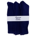 thumbnail image 3 of Navy Blue All Cotton 3 Pack Extra Heavy Slouch Socks Made In USA, 3 of 3