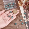 thumbnail image 3 of 20 Sets Turquoise Buttons 12mm Decorative Screw Back Buttons Vintage Western Style Green Turquoise for Leather Screw DIY Leather Craft Bags Decor, 3 of 8