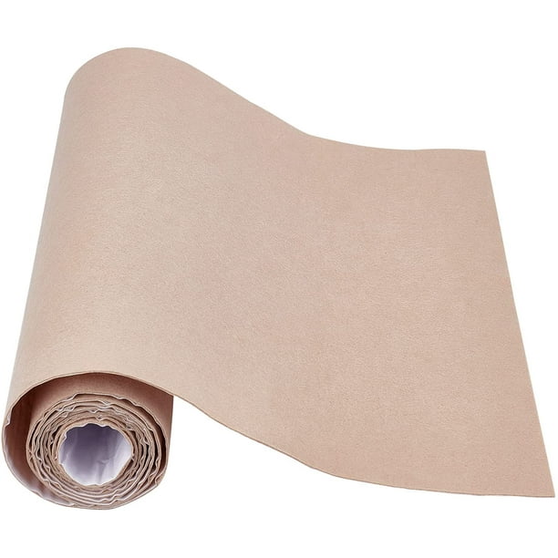 Forro de fieltro autoadhesivo color caqui para joyeros, 15,7 x 78,7 (40 cm x 2 m), para confección de disfraces y protección de muebles, 1 mm de grosor.