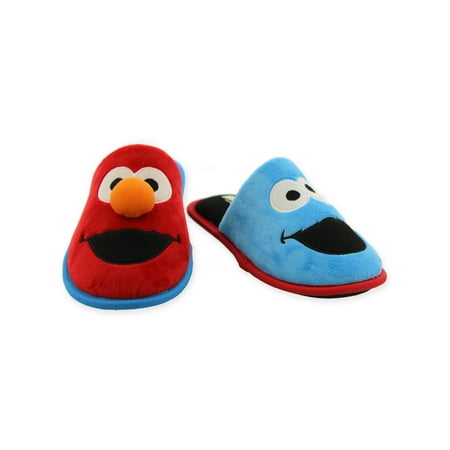 

Sesame Street Elmo Cookie Monster Mismatched Youth Adult Scuff Slipper SMF4309BSS