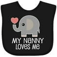 thumbnail image 3 of Inktastic My Nanny Loves Me Grandchild Boys or Girls Baby Bib, 3 of 4