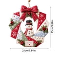 thumbnail image 2 of DIY Patchwork Wreath Kit, Snowman Christmas Quilted Wall Decor Craft, 9.84 in Creative Seasonal Door Hanging Project for Adults, 2 of 4