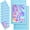 Blue, variant on 100 Pieces Mylar Smell Proof Bags - 3x4 Inch Resealable Bags, Flat Clear Food Storage Plastic Packaging for Party Favor Food Storage (Holographic Color, 3x4 Inch)