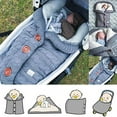 thumbnail image 3 of Insular Warm Baby Sleeping Bag Envelope Winter Kid Sleepsack Footmuff Stroller Knitted Sleep Sack Newborn Knit Wool, 3 of 8